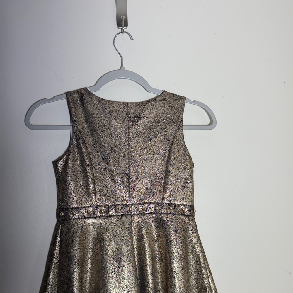 Disney Shimmering Gold Kids Dress - Picture 6 of 9